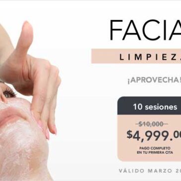 10 Sesiones de Limpieza Facial, Marzo 2021